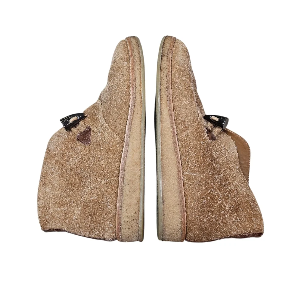 Trask Carissa Toggle Ankle Boot Italian Suede Women's 7.5 Tan Brown